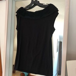 Raw edge silk t-shirt, sz M/L